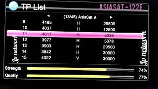 Asiasat 9 - 122E - Frequency and Signal details.