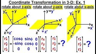 Physics Ch 67.1 Advanced E&M: Review Vectors (14 of 55) Coordinate Transformation in 3-D: Ex. 1