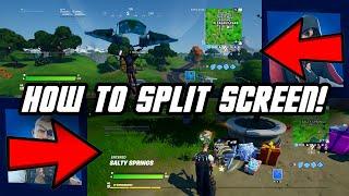 How TO SPLIT SCREEN On Fortnite! (XBOX ONE/PS4)