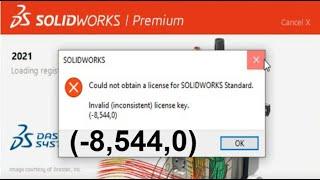 SOLIDWORKS 2021 cannot connect to license server  (-8 544 0)