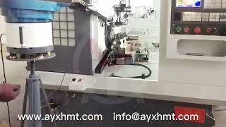 Automatic lathe loading and unloading