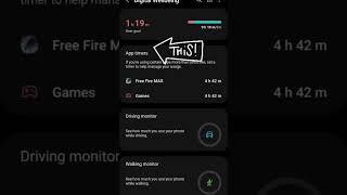 App timer set in Digital wellbeing | #samsung | #shorts