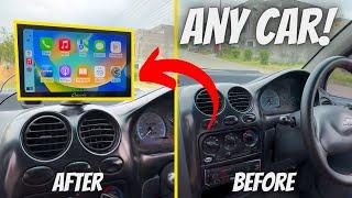 Install Apple CarPlay & Android Auto Wireless Display in ANY CAR - Carpuride (9 inch)