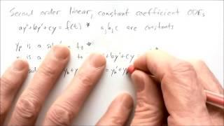 Introduction to 2nd Order Constant Coefficient Linear ODEs