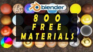 800 Free Blender Materials and Textures