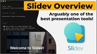 Slidev - one of the best presentation software and it is free!