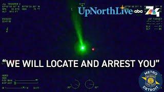 POLICE CAM: Michigan State Police track down man shining laser at aircraft