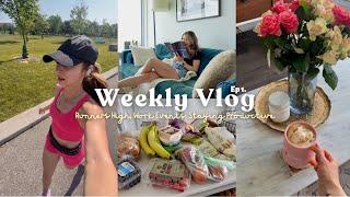 WEEKLY VLOG  hitting a runners high, getting dressed up, new running gear, & productivity | EP 1