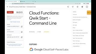 Cloud Functions: Qwik Start - Command Line || #qwiklabs | #coursera || #gsp080  [With Explanation️]