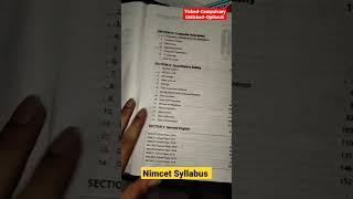 Nimcet Syllabus 2023. #nimcet #mca