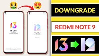 DOWNGRADE ⬇️ REDMI NOTE 9 MIUI 13 to MIUI 12.5 | downgrade redmi note 9 miui13 to miui 12.5