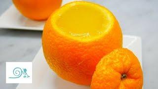 How to make whole orange jelly Use orange peel for container!