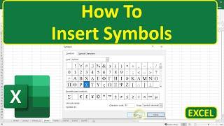 How To Insert Symbols In Excel