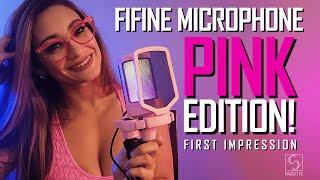 Fifine Ampligame A6V Review | PINK Edition | Best Budget Mic | Under $40!