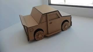 Как сделать машину из картона своими руками. How to make car from cardboard. DIY.