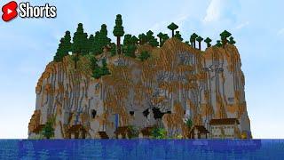 Minecraft Cliff Island Seed with a Village!