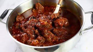 NIGERIAN GOAT MEAT STEW| SMOKY GOAT MEAT PARTY STEW | SISI JEMIMAH