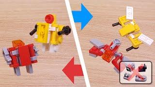 Transforming Robot with Just 12 Simple LEGO brick pieces?! - EZ305 #lego #legotransformer #MOC