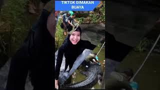 Viral Cewek tiktok dimakan buaya