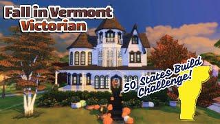 Building a Fall Vermont Victorian in The Sims 4: 50 States Build Challenge