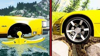 Car Skis versus Сar Wheels #1 - Beamng drive