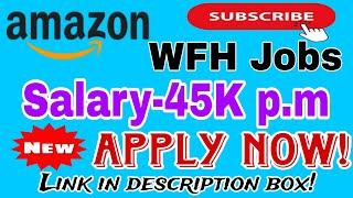 Amazon Work From Home Opportunity  Best WFH Jobs for Freshers  Salary Upto 45KMonth