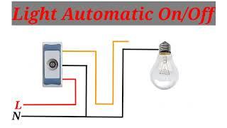 Automatic Light ON/OFF Day Night Sensor Switch connection diagram.