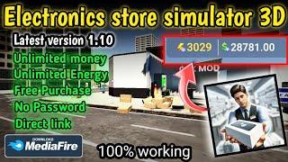 Electronics store simulator 3D mod apk unlimited money new version 1.10 #electronics