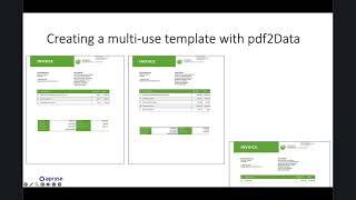 How to Create a Multiple Use Extraction Template in pdf2Data