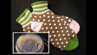Loom Knit | Toe ONLY | How to Kitchener Cast On and German Short Rows | The Alexis Slipper Sock