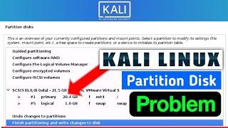 How To Create Partition In Kali Linux | kali linux partition disk manual & installation problem