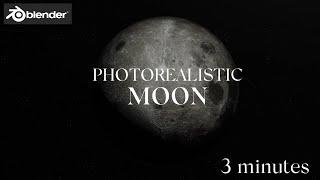 How to make Photorealistic Moon in blender 3.5 | Blender Tutorial