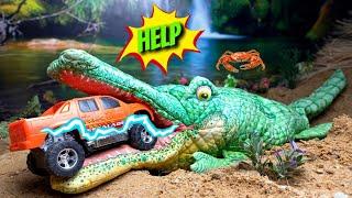 crocodile attack on car | adventure New Cartoon Video on 2025