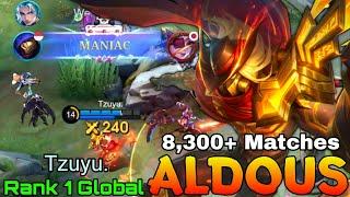 MANIAC Aldous Insane 8,300+ Matches - Top 1 Global Aldous by Tzuyu. - Mobile Legends