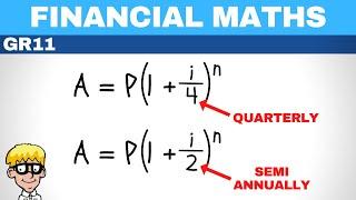 Financial maths grade 11 | Compound Quarterly and Semi Annually