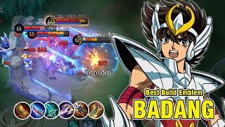 BADANG BEST EMBLEM BUILD ONE SHOT ~ TOP 1 BADANG BUILD ~ MOBILE LEGENDS