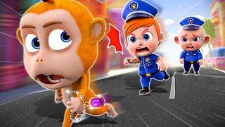 Super Police Catch Bad Monkey  | Baby Police Song - Funny Songs | More Nursery Rhymes For Kids