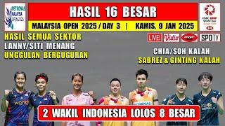 LANNY/SITI & KW MENANG ~ Hasil 16 Besar Malaysia Open 2025 Hari Ini ~ Unggulan Berguguran