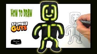 How to Draw Glowman from Stumble Guys