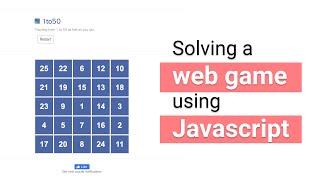 Solving a Web Game using Javascript