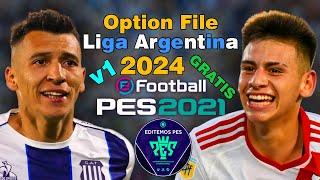 OPTION FILE ARGENTINE LEAGUE 2024 FOR PES 2021 | DOWNLOAD FREE | EditemosPES