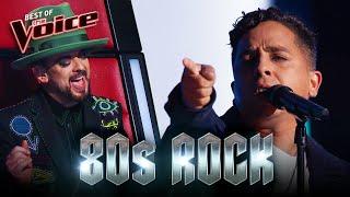 Incredible 80s ROCK ANTHEMS in the Blind Auditions of The Voice  | Top 10