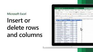 How to insert or delete rows and columns in Microsoft Excel