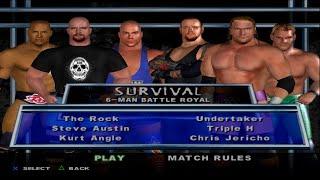 WWE SmackDown! HCTP - TheRock,SteveAustin,KurtAngle,Undertaker,TripleH,ChrisJericho (SURVIVAL)