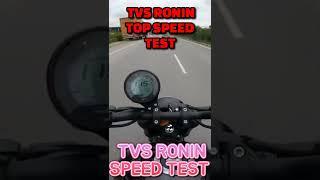 TVS RONIN TOP SPEED TEST #ytshorts