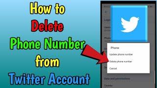 How to Delete Phone Number from Twitter Account