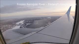 Tui Santa flight landing in Rovaniemi, Lapland