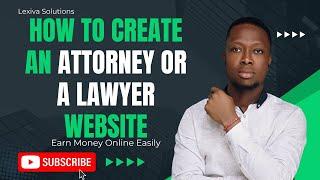 How to create an attorney or lawyer website