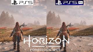 Horizon Forbidden West PS5 vs PS5 Pro - Graphics Comparison - Framerate - Loading Times - 4k