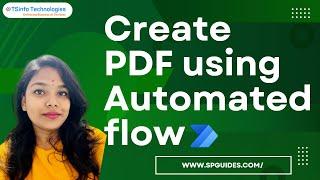 How to Create PDF using Automated flow in Power Automate with examples